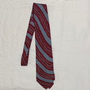 Giorgio Armani Burgundy and Gray Patterned Tie